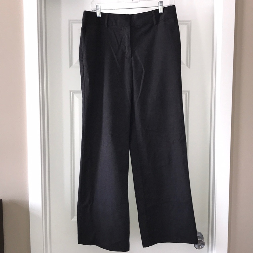 Charcoal gray straight leg dress pants